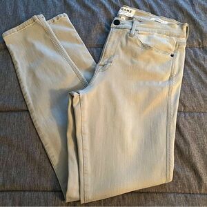 Frame Jeans Womens 31 Gray Le High Skinny Raw Stretch High Rise Made In USA